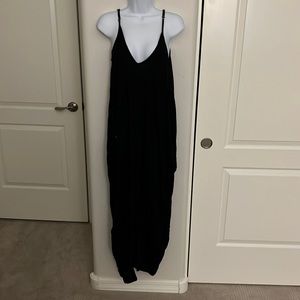 Black midi / maxi flow dress swim suit coverup. Size S.